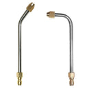 2pcs 1/4 Inch Connect Angled Lance Extension Lengthen Spray Wand Metal Pole Car