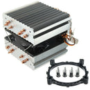 6X Pipe 4 Wire Single Fan With Blue Light Cpu Fan Cpu Heatsink For Intel 77