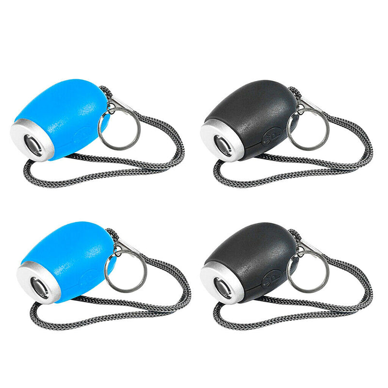 4x Portable Mini Digital Projection Clock Red Light Keychain Blue & Gray