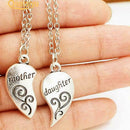 Mother Daughter Forever 2 Part Love Break Heart Pendent Friendship Necklace Y3L5