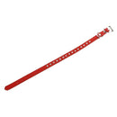 Pet Dog Cat Leatherette Crystal Rhinestone Collar Size S - Red