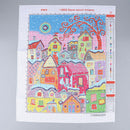 Snow Street Scenery Stamped Cross Stitch Kit DIY Needlework for Beginners