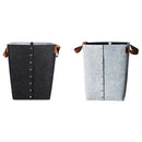 Felt Storage Basket with Open Buttons Dirty Clothes Laundry Basket Foldable