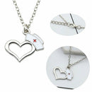 Women Novelty Alloy Heart Necklace Nurse Stethoscope Chain Link Pendant Gift 1PC