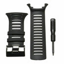 1x Soft Watch Strap Band Rubber Black Tool For Suunto Ambit2 S Ambit2 3