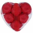 6 Pcs Red Scented Bath Soap Rose Petal in Heart Shape Box