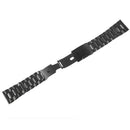 24mm Stainless Steel Watch Band Strap Straight End (Black) P3H1