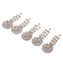 5 Pieces Flower Rhinestone Crystal Flatback Buttons for Sewing Wedding Phone