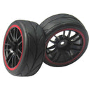 Pack of 4 Rubber Tyre Tyres Tires Wheel Rim Hex 12mm Fits for 1/10 RC Remote