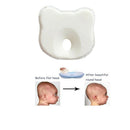 Baby Newborn Pillow Memory Prevent Flat Head Anti Roll Pillow White Bear