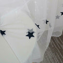 Star Embroidered Living Room Half Blackout Curtain Bedroom Window Blinds