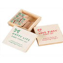 Cute Cartoon Wooden Rubber Stamp Box for DIY Diary Writing Scrapbook 2 BZY