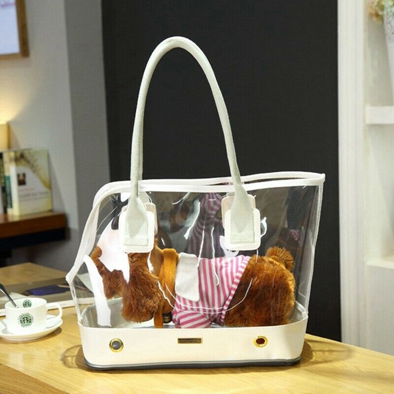 Cute Transparent Small Pet Cat Dog Travel Luxury Carrier Bag Chihuahua Dog  N8S8