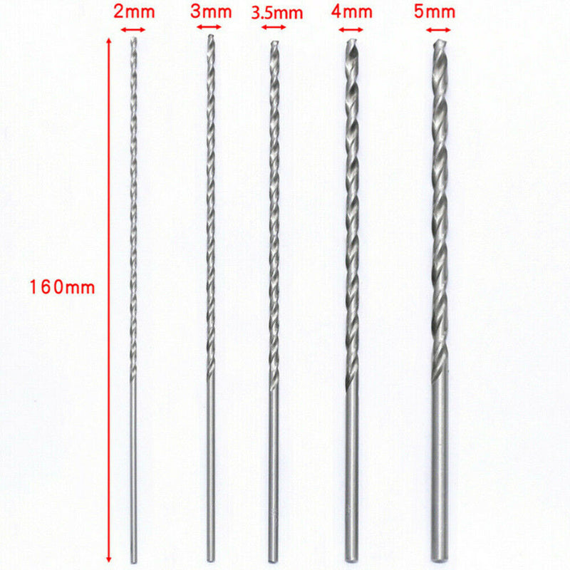 5Pcs Drill Bit Extra Long Straight Shaft Drill Bit for Metal Wood Newest Useful