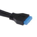USB 3.0 20Pin Motherboard Female to 2 Type-A Female Connectors Y-Cable