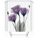 180x200Cm Flower Waterproof Shower Curtain Waterproof Polyester Fabric Bath Q1Z9