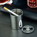 1Pc Metal Portable Small Stainless Steel Vehicle-Borne Ashtray For All Vehi