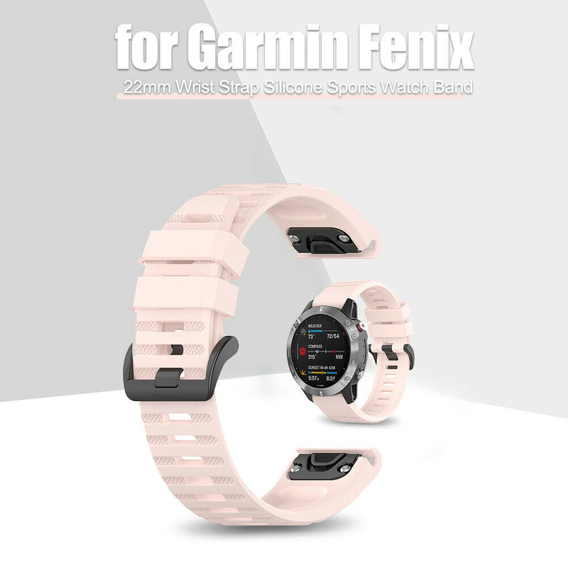22mm Wrist Strap Silicone Quick Release Sports Watch Band for Garmin Fenix 6