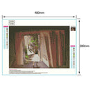 5D DIY Full Drill Diamond Painting Girl Into the World of Book Cross Stitch