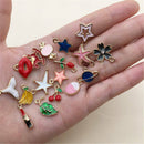 20X/pack Enamel Mixed Random Send Alloy Pendant Charms Jewelry DIY Accessories..