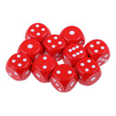 Collectible D6 Wooden Dice Dotted 10x for Table Card Game MTG DND Prop Red