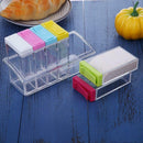 6pcs/Set Kitchen Spice Storage Bottle Jars Clear Salt Pepper Seasoning Box