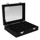 Velvet Jewelry Necklace Earringing Storage Display Box Case Woman Gift Black