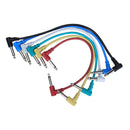 Set Of 6pcs 30CM 1FEET GUITAR PEDAL PATCH CABLE  6.35 JACK 1/4"