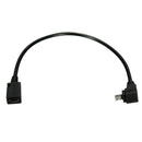 micro-USB 5 Pin Male To Female Down Direction 90 Degree Angle Extension Cab