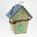 2Pcs Wooden Bird House, Birdnest, Weatherproof Country House Design for Easy
