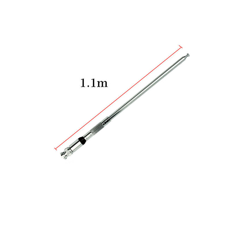 1.1m TNC Radio Transmitter Extendable Home FM Telescopic Antenna 76-108MHZ