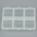 Fashionable 6 Cell Kit Multi-function Storage Box Portable Practical Home E