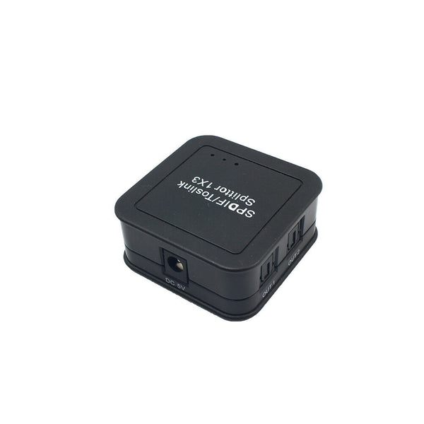 Toslink SPDIF Optical fiber Audio Splitter 3 Ports 1x3 Switch Box Hub adapter Nw