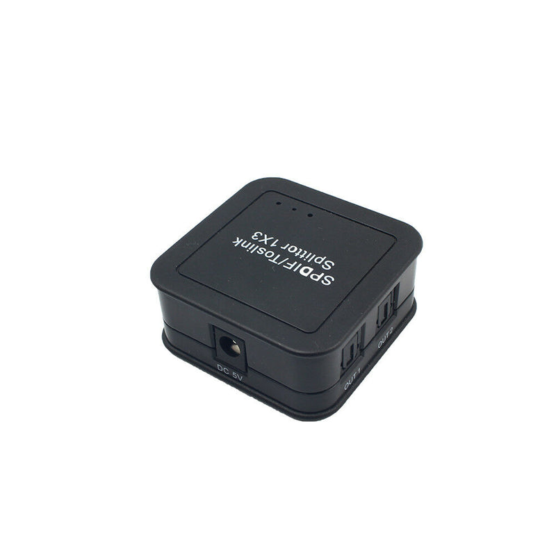 Toslink SPDIF Optical fiber Audio Splitter 3 Ports 1x3 Switch Box Hub adapter Nw
