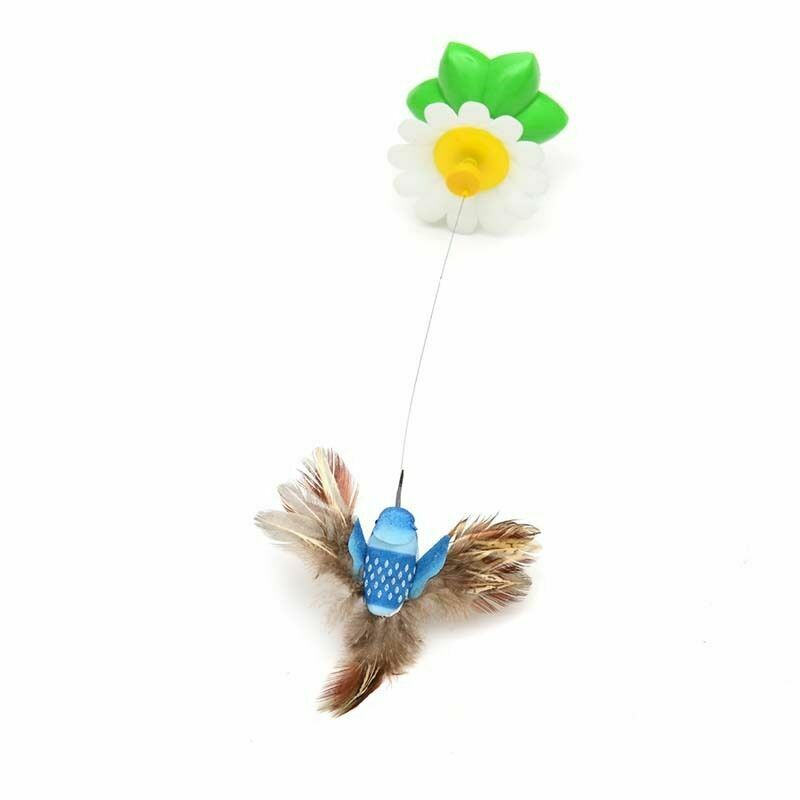 Funny Cat Toys Electric Flying Bird Rotation Kitten Teaser Batt.U K7W6 (No H2Q2