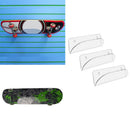 Set of 3 Clear Skateboard Wall Hanging Acrylic Rack Display Hanger Shelf