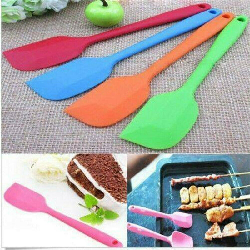 1*Heat Resistant Non-Stick Silicone Spatula Flexible Rubber Scraper Kitchen Tool