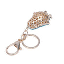 Penguin Rhinestone Crystal Keyring Charm Pendant Blue