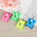 1Pc 4*3cm Portable Mini Playing Cards Keychain Small Poker Board Game Key Ch ME