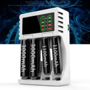 4Slots LCD AA AAA Rechargeable Battery Charger For NIMH NICD Batteries bs