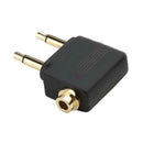 3.5mm Jack Audio Adapter for Airplane Travel Earphone Headphone (2pcs)