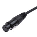 35cm XLR 5-Pin Female to 3-Pin Male DMX Stage Light Connected Adapter Cable