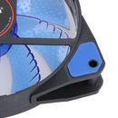 12V 3-4Pin 15LED Lighting PC Case Fan Cooler Computer Cooling Fan (Blue)