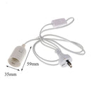 4 Pcs Cable Plug in Pendant Light Fitting with On/Off Switch E27 Lamp Holder