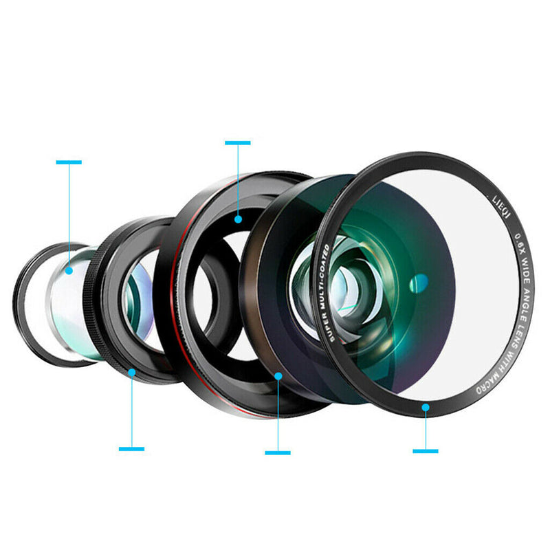 0.45X Super Wide Angle Lens & 15X Macro Lens 2 in 1 for Mobile Phone Camera
