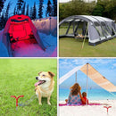 6 Packs Outdoors Tent Stakes Pegs,Ultralight Hook Tent Pegs Canopy Stakes T