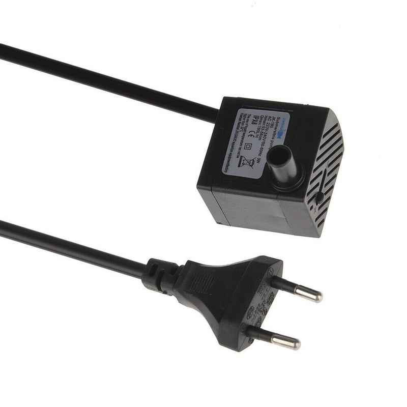 EU Plug 3W Durable Submersible Water Pump f. Aquarium Rockery Fountain Fish Tank