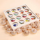 Wooden Memory Match Chess Game Kids Puzzle Montessori Educational Toys