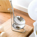 5X(Stainless Steel Spoon Rest Holder,Long Handle Vertical Saving Soup Ladl T5N8)