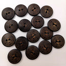 50 Pieces Round Flower Wooden Buttons 2 Holes Sewing Buttons for Craft DIY